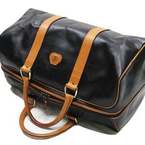 MORABITO Boston bag Black beige gold Women Authentic secondhand